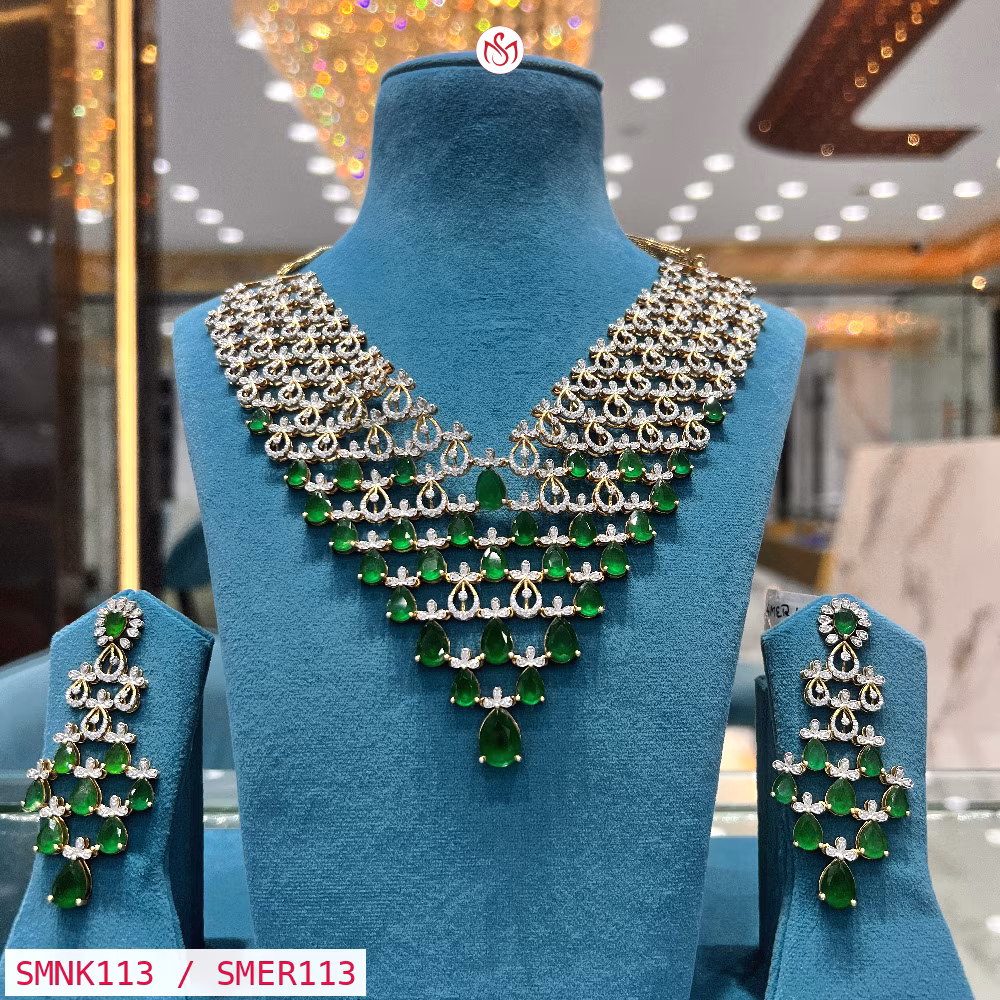 Gold Plated Silver Necklace - SMNK113 / SMER113